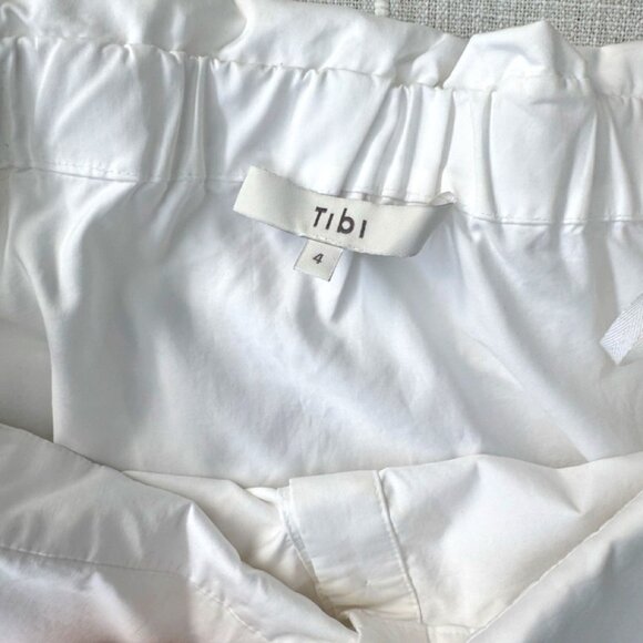 Tibi Off-Shoulder White Cotton Poplin Button-Down Shirt – Size 4 - Picture 5 of 7